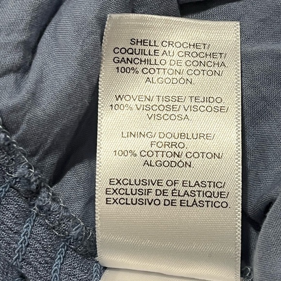 Lucky Brand Navy and White Crochet Crop halter top size XXL - Picture 8 of 9